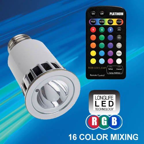 Multi-Color E27 LED Light Bulb with Remote Multi-Color E27 LED Light Bulb with Remote