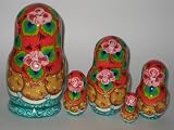 Russian Fairy Tail Nesting Doll Gusi-lebedi * 5pc/6in * M2v6