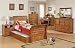 4PC Rustic Oak Finish Full Size Bedroom Set