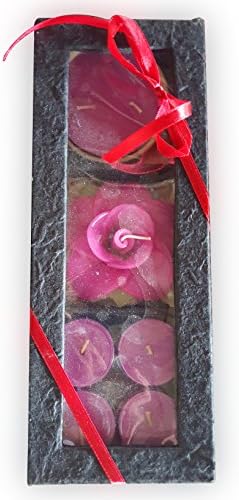Fai 12 in Candle Gift Set with Votives, Floating Candle, and Clay Pot Candle (Purple)