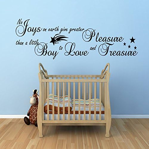 No Joys on Earth little boys Nursey ART wall quote STICKER TRANSFER vinyl DECAL