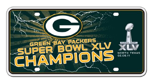 NFL Green Bay Packers 2010 Super Bowl XLV Metal Tag