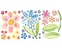Wallies Wallpaper Big Flowers Mural, Set of 3 Sheets