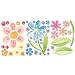 Wallies Wallpaper Big Flowers Mural, Set of 3 Sheets