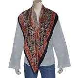 Hand Painted Crepe Square Silk Scarf 111 x 111 Cms