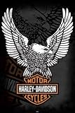 Harley Davidson (Eagle Logo) Art Poster Print - 24 X 36