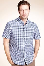 Blue Harbour Pure Cotton Small Grid Check Oxford Shirt