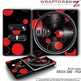 DJ Hero Skin Lots Of Dots Red on Black fit XBOX 360 and PS3 (DJ HERO NOT INCLUDED)