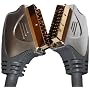 3 Metre High Quality Gold Metal Plug OFC Scart Cable / Lead by Cable Mountain