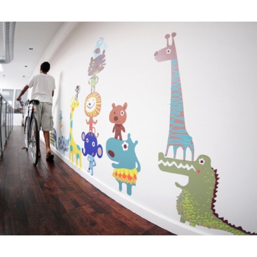 Pop and Lolli Cutesy Characters Jiving Jungle Pals Wall Stickers