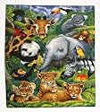 Jungle Animals Fleece Blanket for Kids-Brand New-