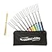 Marshmallow Roasting Sticks Set of 10 Telescoping Smores Skewers & Hot Dog Fork Stainless Steel Non Toxic Child Friendly BPA Free Camping Cookware For Kids and Adults FREE Canvas Pouch