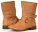 Hot! Womens Riding Ankle-High Beige Combat Boots