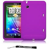Purple Cover Protective Slim Durable Silicon Skin Case for HTC Flyer 3G WiF ....