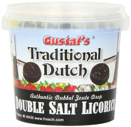 Gustaf's Dutch Licorice, Double Salt, 7-Ounce Containers (Pack of 6)