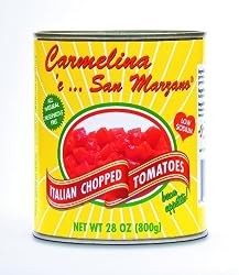 Carmelina 'e San Marzano Italian Chopped Tomatoes in Puree, 28-Ounce Cans (Pack of 12)