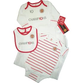 Manchester United Football Club 19 Champions Set (3 Pieces, 0 - 3 Months)