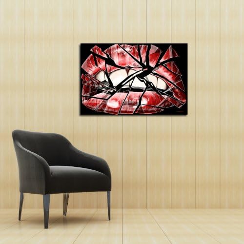 Maxwell Dickson "Shattered Lips" Canvas Art Print Artwork Pop Art Graffiti
