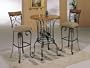 3pc wood and metal bar table set