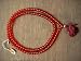 Pomegranate Red Coral Crystal Japa Mala Medition for Mangal (Mars) 108+1 Yoga Beads