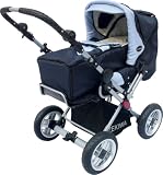 Zekiwa 453/145-02 - Kombikinderwagen ALU Cross mit Luftrad, blue