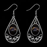 Kent State Golden Flashes Ladies Tear Drop Crystal Dangle Earrings