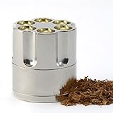 Easy Grind Handy Revolver Bullet Cylinder Design Metal Spice Herb Mini Grinder Pollen