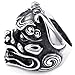 KONOV Mens Stainless Steel Ring, Heavy Large Gothic Lion, Black Silver