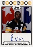 2008 Topps Rookie Premiere Autographs #RM Rashard Mendenhall RC - Rookie Insert Card - Autographed Football Card / Pittsburgh Steelers / Hand Signed on CARD! - Rare Rookie Card in Screw Down Display Case!!!