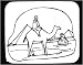 Mouse Pad with camel, traveler, black and white, desert, Africa, Egypt, pyramids, Middle East