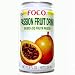 Six pack of Foco Passion Fruit Juice Drink 11.8 Oz - 350 ml Cans