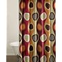 City Scene Shower Curtain, Retro Radar Red