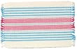 Durable Hand Woven 100% Cotton Colorful Blue and Yellow Striped Placemat 12x18 Inches Set / 6