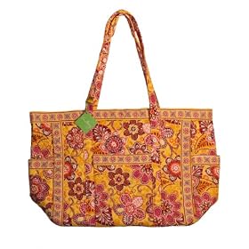 Buy Vera Bradley Get Carried Away Tote Bag in Bali Gold by Vera Bradley