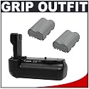 Canon BG-E2N Battery Grip for EOS 20D, 30D, 40D & 50D Digital SLR Camera + (2) CTA BP-511 Lithium-Ion Battery Packs