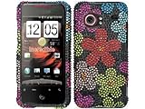 Daisy Black Bling Rhinestone Faceplate Diamond Crystal Hard Skin Case Cover ....