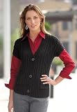 Cable Button Front Vest
