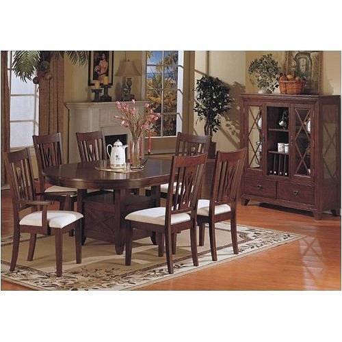 BEAUTIFUL DARK MOHAGONY DINING 6 CHAIRS