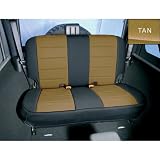 Rugged Ridge 13262.04 Black/Tan Custom Neoprene Rear Seat Cover