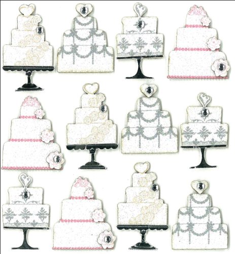 EK Success Jolee's Dimensional Stickers, Wedding Cake