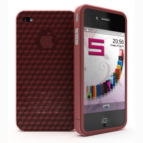 Katinkas Hex 3D Soft H&uuml;lle f&uuml;r Apple iPhone 4 rot Preisvergleich