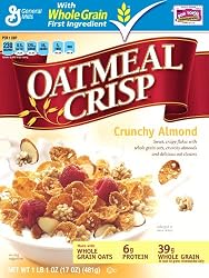 Oatmeal Crisp Cereal, Crunchy Almond, 17-Ounce Box (Pack of 6)