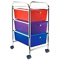 Rolling 3-Drawer Craft Organizer Cart - Multicolor