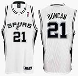 Tim Duncan San Antonio Spurs #21 Authentic Adidas NBA Basketball Jersey (Home White)