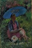 Seated Figure with Parasol