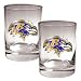 Baltimore Ravens 2pc 14oz Rocks Glass Set - Primary logo NFL Football