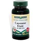 Spring Valley - Cayenne Fruit 40000 STU, 100 Capsules