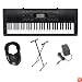 Casio CTK3000 Premium Pack with Power Supply, Keyboard Stand and Professional Closed Cup Stereo Headphones
