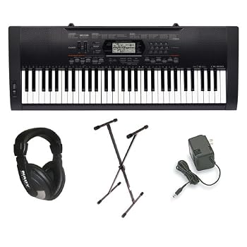 Set A Shopping Price Drop Alert For Casio CTK-3000 Premium Pack with Power Supply, Keyboard Stand and Professional Closed Cup Stereo Headphones