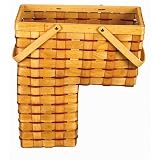 Kitchen & Housewares : Whitney Design ML-5347 Woven-Chipwood Rectangular-Shaped Stair Basket with Handle